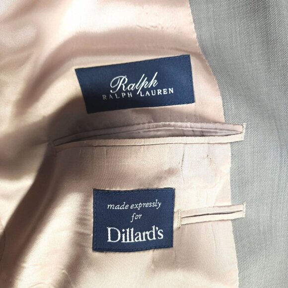 Ralph Lauren Wool Blazer Mens 43L Sport Coat Suit‎ Jacket Grey Single Breasted - Picture 12 of 15